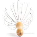 Wooden handle head massage head massager spider